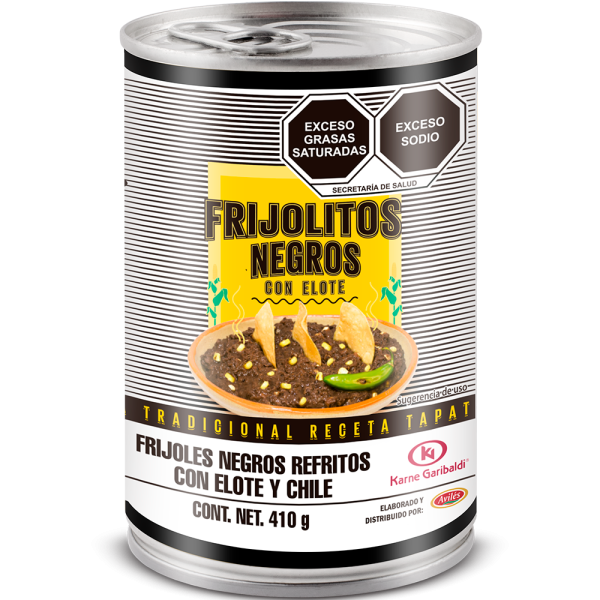 Refried black beans with corn 14.5 oz