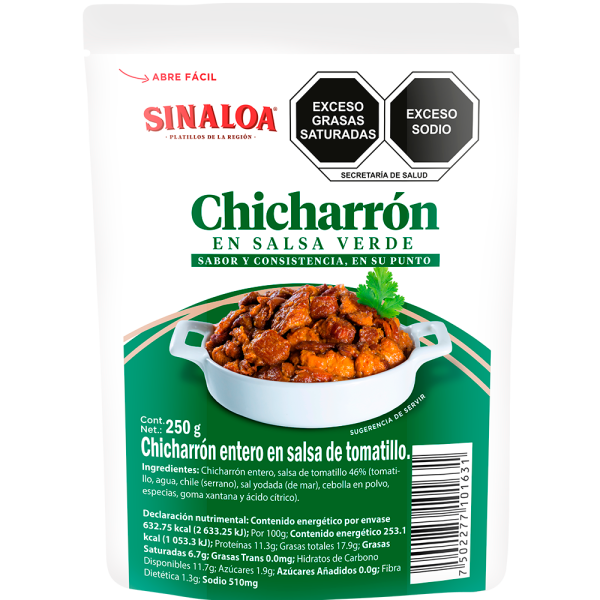 Pork crackling in green sauce 8.81 oz